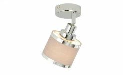 Wofi Strahler 1-flammig, chrom/ Stoffschirm grau -Innenleuchten Verkaufsladen 11686182 1 202012161237