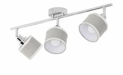 Wofi Strahler 3-flammig, chrom/ Stoffschirm grau 11 Wofi Strahler 3-flammig, chrom/ Stoffschirm grau -Innenleuchten Verkaufsladen 11686184 1 202103152232