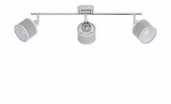 Wofi Strahler 3-flammig, chrom/ Stoffschirm grau 12 Wofi Strahler 3-flammig, chrom/ Stoffschirm grau -Innenleuchten Verkaufsladen 11686184 2 202103152232