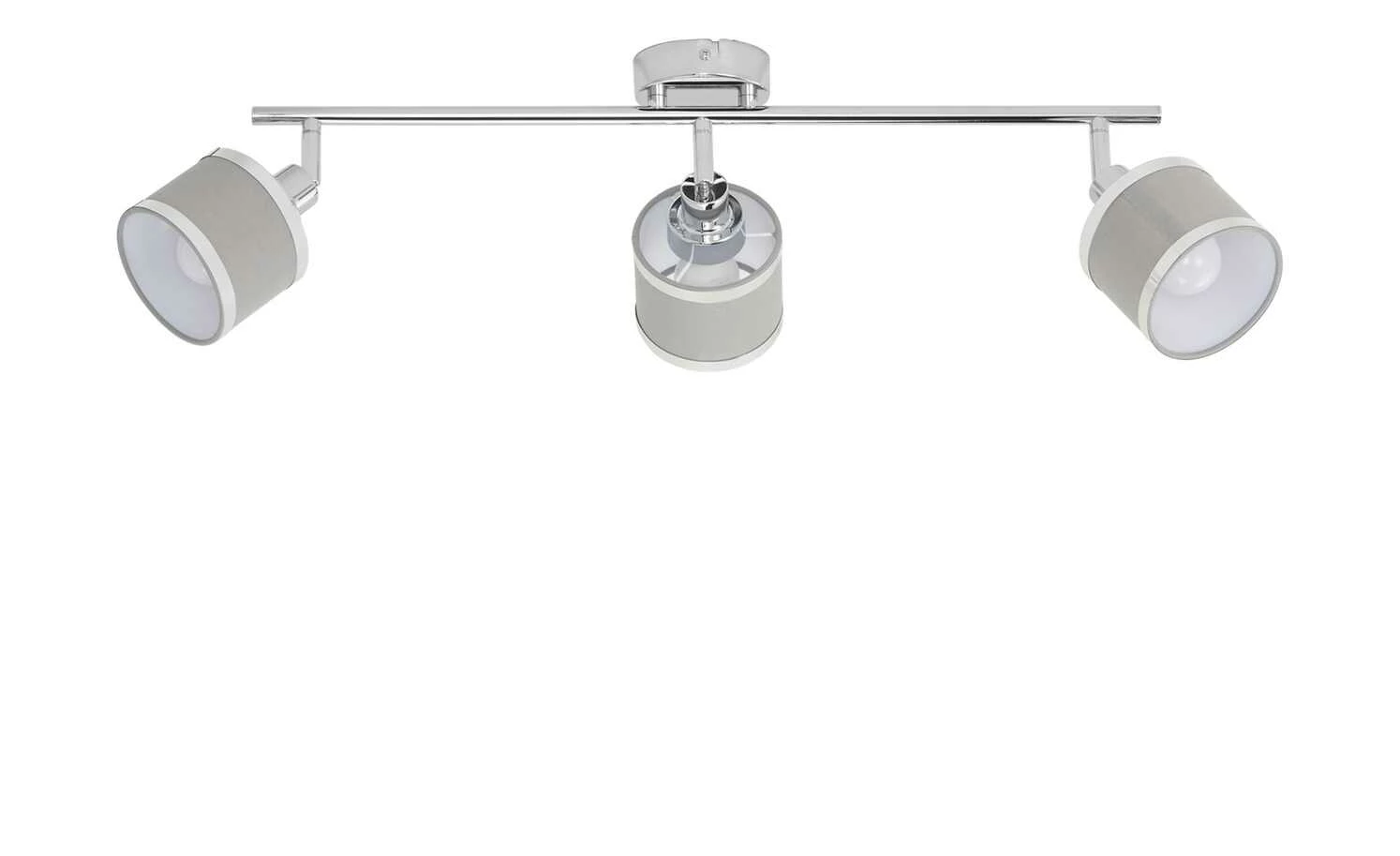 Wofi Strahler 3-flammig, chrom/ Stoffschirm grau 7 Wofi Strahler 3-flammig, chrom/ Stoffschirm grau – Bild 5