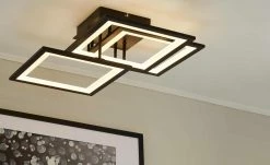 Wofi LED-Deckenleuchte, 3-flammig, schwarz-matt