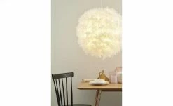 Pendelleuchte, 1-flammig, Schirm aus weißen Federn -Innenleuchten Verkaufsladen 11686220 2 202101182237