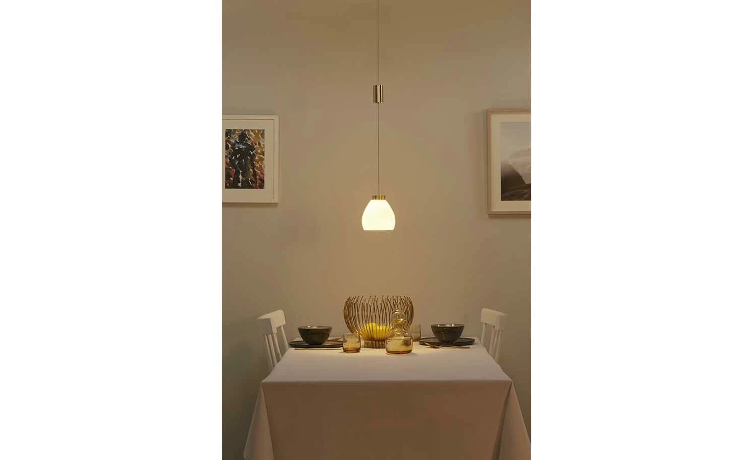 B-Leuchten LED-Pendelleuchte, 1-flammig, messing-matt | Goldfarben 4 B-Leuchten LED-Pendelleuchte, 1-flammig, messing-matt | Goldfarben – Bild 2