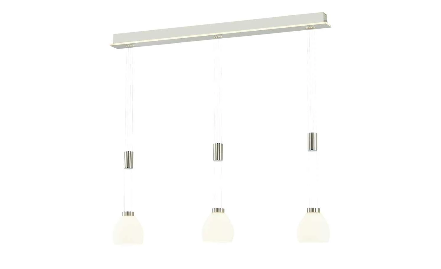 B-Leuchten LED-Pendelleuchte, 3-flammig, Nickel-matt 4 B-Leuchten LED-Pendelleuchte, 3-flammig, Nickel-matt – Bild 2