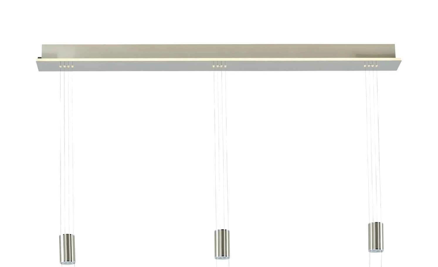 B-Leuchten LED-Pendelleuchte, 3-flammig, Nickel-matt 6 B-Leuchten LED-Pendelleuchte, 3-flammig, Nickel-matt – Bild 4