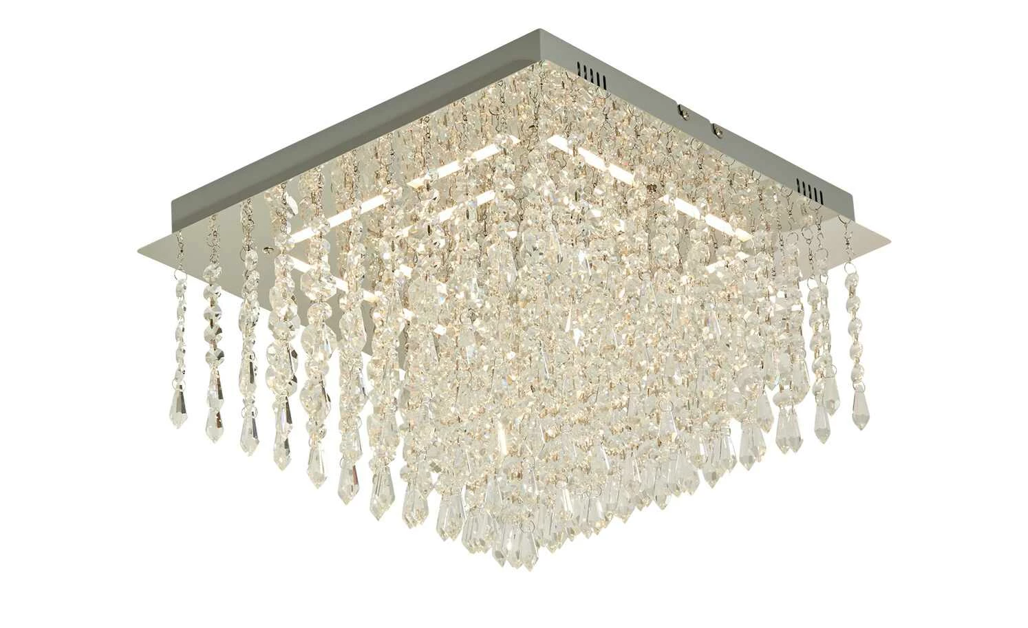 B-Leuchten LED-Deckenleuchte, chrom mit Glasbehang 8 B-Leuchten LED-Deckenleuchte, chrom mit Glasbehang – Bild 6