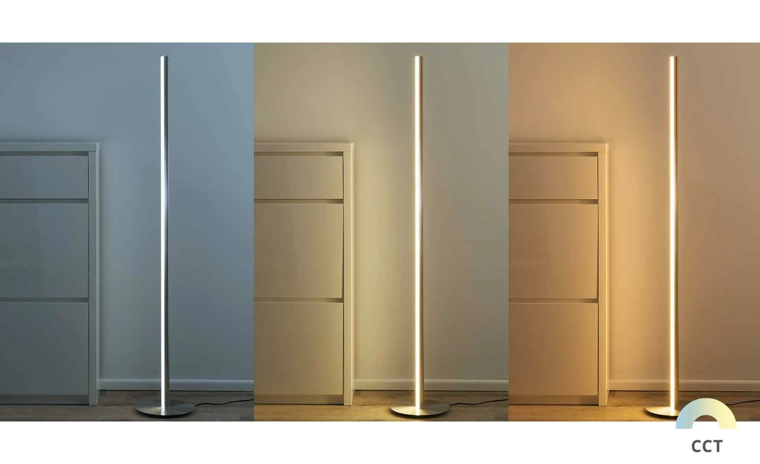 Fischer-Honsel LED-Stehleuchte, Nickel-matt 4 Fischer-Honsel LED-Stehleuchte, Nickel-matt – Bild 2