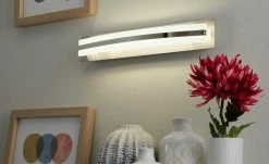 Fischer-Honsel LED-Wandleuchte, Nickel-matt mit Taster und Dimmer -Innenleuchten Verkaufsladen 11686302 2 202103162233