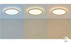 LED-Deckenleuchte, weiß mit schwarzem Ring | 24|W