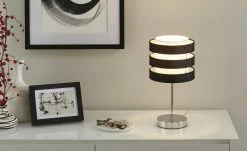 KHG Tischleuchte, 1-flammig, Schirm schwarz/weiß -Innenleuchten Verkaufsladen 11686322 6 202109141233