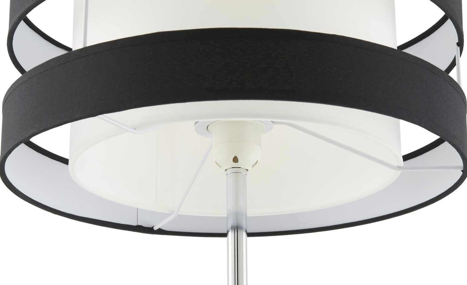 KHG Stehleuchte, 1-flammig, Schirm schwarz/weiß 9 KHG Stehleuchte, 1-flammig, Schirm schwarz/weiß – Bild 7