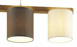 Pendelleuchte, 4-flammig, Stoffschirme grau/weiß -Innenleuchten Verkaufsladen 11686364 4 202103152232