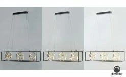 Fischer-Honsel LED-Pendelleuchte, schwarz/blattgold-optik