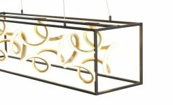 Fischer-Honsel LED-Pendelleuchte, schwarz/blattgold-optik -Innenleuchten Verkaufsladen 11686423 3 202109211234