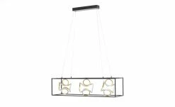 Fischer-Honsel LED-Pendelleuchte, schwarz/blattgold-optik -Innenleuchten Verkaufsladen 11686423 5 202109211234