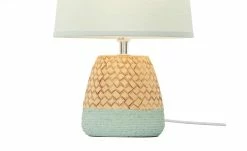 for friends Keramik-Tischleuchte, 1-flammig, türkis mit Seil | Weiß -Innenleuchten Verkaufsladen 11686476 3 202203211234