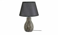 HOME STORY Keramik-Tischleuchte, 1-flammig, schwarz -Innenleuchten Verkaufsladen 11686484 2 202203142232