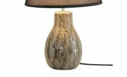 HOME STORY Keramik-Tischleuchte, 1-flammig, schwarz -Innenleuchten Verkaufsladen 11686484 4 202203142232