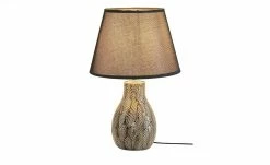 HOME STORY Keramik-Tischleuchte, 1-flammig, schwarz -Innenleuchten Verkaufsladen 11686484 6 202203142232