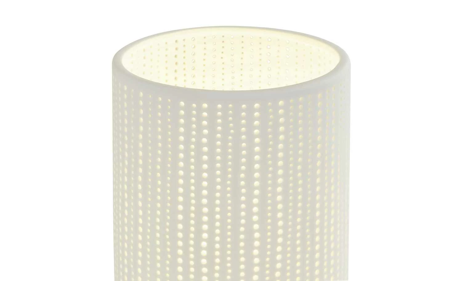 for friends Keramik-Tischleuchte, 1-flammig, weiß `Streifen´ | Streifen gestanzt 5 for friends Keramik-Tischleuchte, 1-flammig, weiß `Streifen´ | Streifen gestanzt – Bild 3