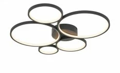 Trio LED-Deckenleuchte, Kreise, schwarz 11 Trio LED-Deckenleuchte, Kreise, schwarz -Innenleuchten Verkaufsladen 11686500 1 202103182233