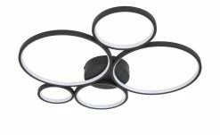 Trio LED-Deckenleuchte, Kreise, schwarz 14 Trio LED-Deckenleuchte, Kreise, schwarz -Innenleuchten Verkaufsladen 11686500 5 202103182233
