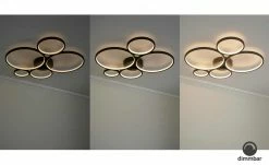 Trio LED-Deckenleuchte, Kreise, schwarz 15 Trio LED-Deckenleuchte, Kreise, schwarz -Innenleuchten Verkaufsladen 11686500 7 202103301234