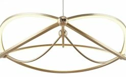 Trio LED-Pendelleuchte messing matt, geschwungen | messingfarben -Innenleuchten Verkaufsladen 11686507 4 202104212234