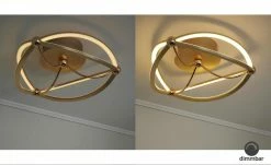 Trio LED-Deckenleuchte, messing-matt, geschwungen | messingfarben -Innenleuchten Verkaufsladen 11686508 7 202104212234