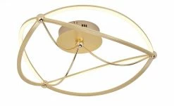 Trio LED-Deckenleuchte, messing-matt, geschwungen ´groß´ | messingfarben -Innenleuchten Verkaufsladen 11686510 2 202103182233