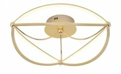 Trio LED-Deckenleuchte, messing-matt, geschwungen ´groß´ | messingfarben -Innenleuchten Verkaufsladen 11686510 5 202103301234