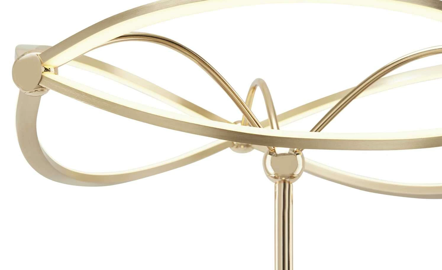 Trio LED-Stehleuchte, messing-matt, geschwungen | messingfarben 7 Trio LED-Stehleuchte, messing-matt, geschwungen | messingfarben – Bild 5