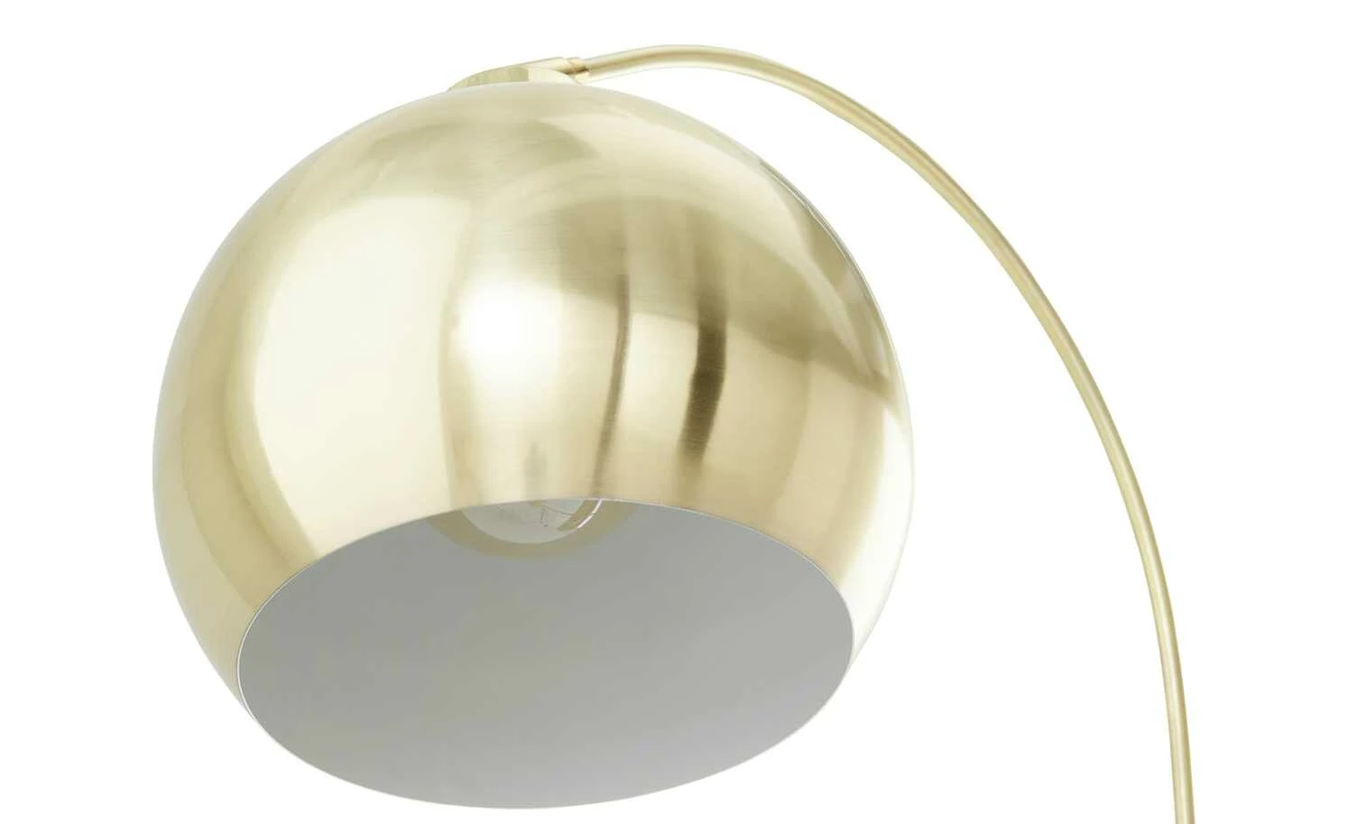 KHG Bogenleuchte, 1-flammig, messing-matt | Goldfarben 7 KHG Bogenleuchte, 1-flammig, messing-matt | Goldfarben – Bild 5