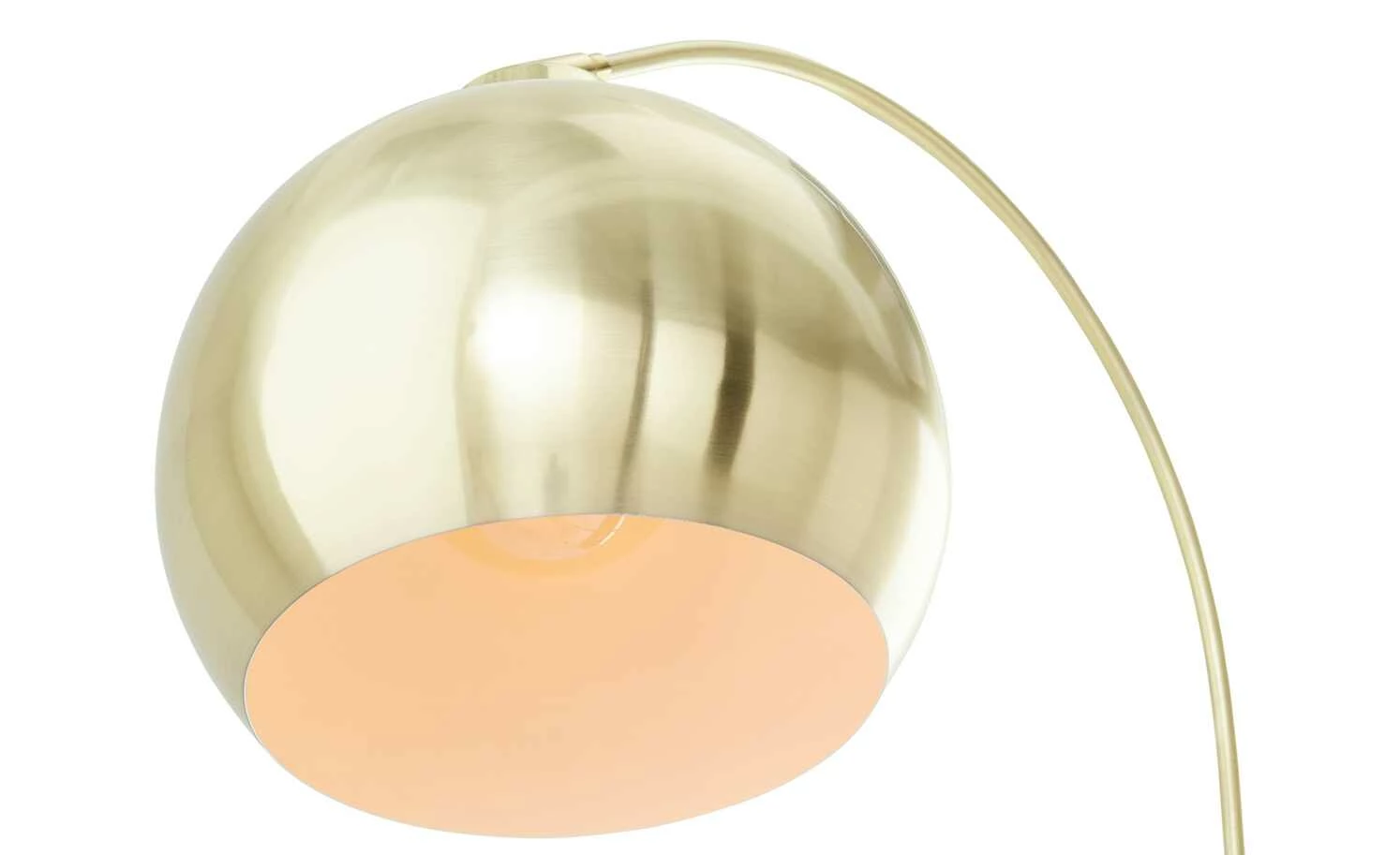 KHG Bogenleuchte, 1-flammig, messing-matt | Goldfarben 8 KHG Bogenleuchte, 1-flammig, messing-matt | Goldfarben – Bild 6