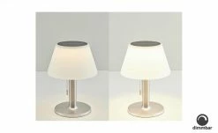 for friends Solar-Tischleuchte, silberfarben mit Schirm