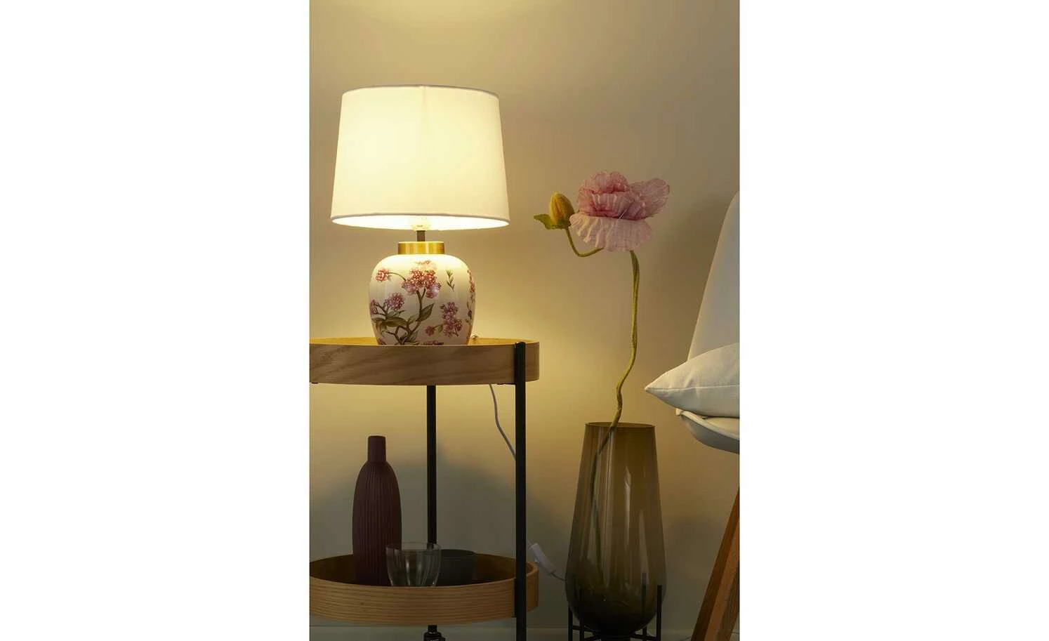 KHG Keramik-Tischleuchte, 1-flammig, `Kirschblüten` 3 KHG Keramik-Tischleuchte, 1-flammig, `Kirschblüten`