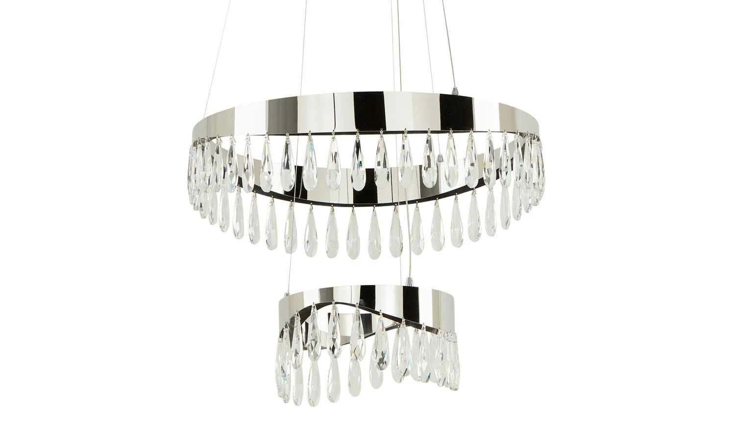 KHG LED-Kristall-Pendelleuchte, chrom 4 KHG LED-Kristall-Pendelleuchte, chrom – Bild 2