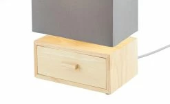 for friends Tischleuchte, 1-flammig, Holz/ Stoffschirm grau -Innenleuchten Verkaufsladen 11686561 5 202111301239