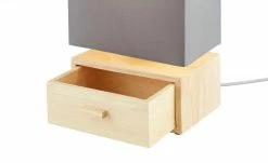 for friends Tischleuchte, 1-flammig, Holz/ Stoffschirm grau -Innenleuchten Verkaufsladen 11686561 8 202111301239