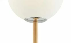 HOME STORY Bambus-Tischleuchte, 1-flammig mit weißer Kugel -Innenleuchten Verkaufsladen 11686563 4 202111301239