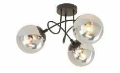 KHG Deckenleuchte, 3-flammig, schwarz/Rauchglas -Innenleuchten Verkaufsladen 11686572 1 202202182232