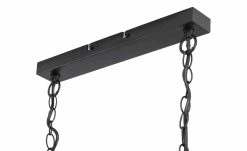 KHG Pendelleuchte, 3-flammig, schwarz mit Pinienholz -Innenleuchten Verkaufsladen 11686575 4 202203081236