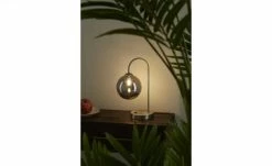 KHG LED-Tischeuchte, 1-flammig, chrom/ Rauchglas