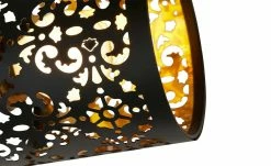 KHG Deckenstrahler, 2-flammig, schwarz/gold mit Stanzung -Innenleuchten Verkaufsladen 11686602 5 202202072233