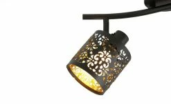 KHG Deckenstrahler, 2-flammig, schwarz/gold mit Stanzung -Innenleuchten Verkaufsladen 11686602 6 202202072233
