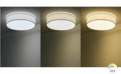 KHG Smart-Home Deckenleuchte, Stoffschirm weiß mit Stanzung -Innenleuchten Verkaufsladen 11686629 2 202205021317