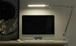 KHG LED-Klemmleuchte, 1-flammig, weiß mit Touchpad