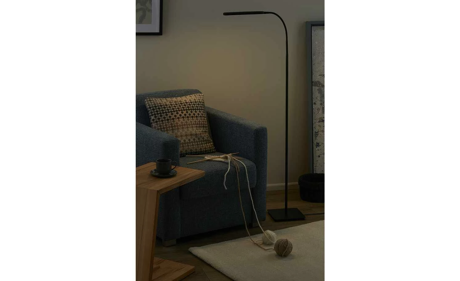 KHG LED-Stehleuchte, 1-flammig,schwarz mit Schwanenhals 3 KHG LED-Stehleuchte, 1-flammig,schwarz mit Schwanenhals