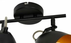 KHG Deckenstrahler, 2-flammig, schwarz innen goldfarben -Innenleuchten Verkaufsladen 11686645 2 202202222232