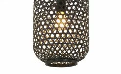 HOME STORY Pendelleuchte, 1-flammig, Bambusgeflecht schwarz -Innenleuchten Verkaufsladen 11686653 5 202202221234